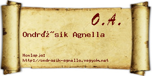 Ondrásik Agnella névjegykártya